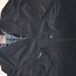 Machine Clothing Company Mens Black Corduroy Blazer Jacket Xlarge 100% Cotton
